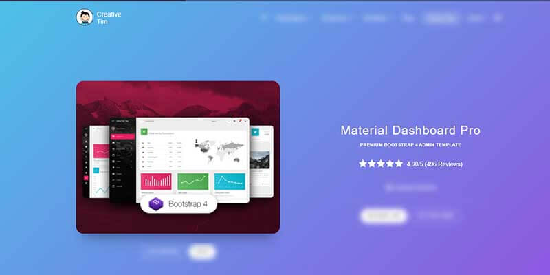 Material Dashboard PRO - Premium Bootstrap Template.